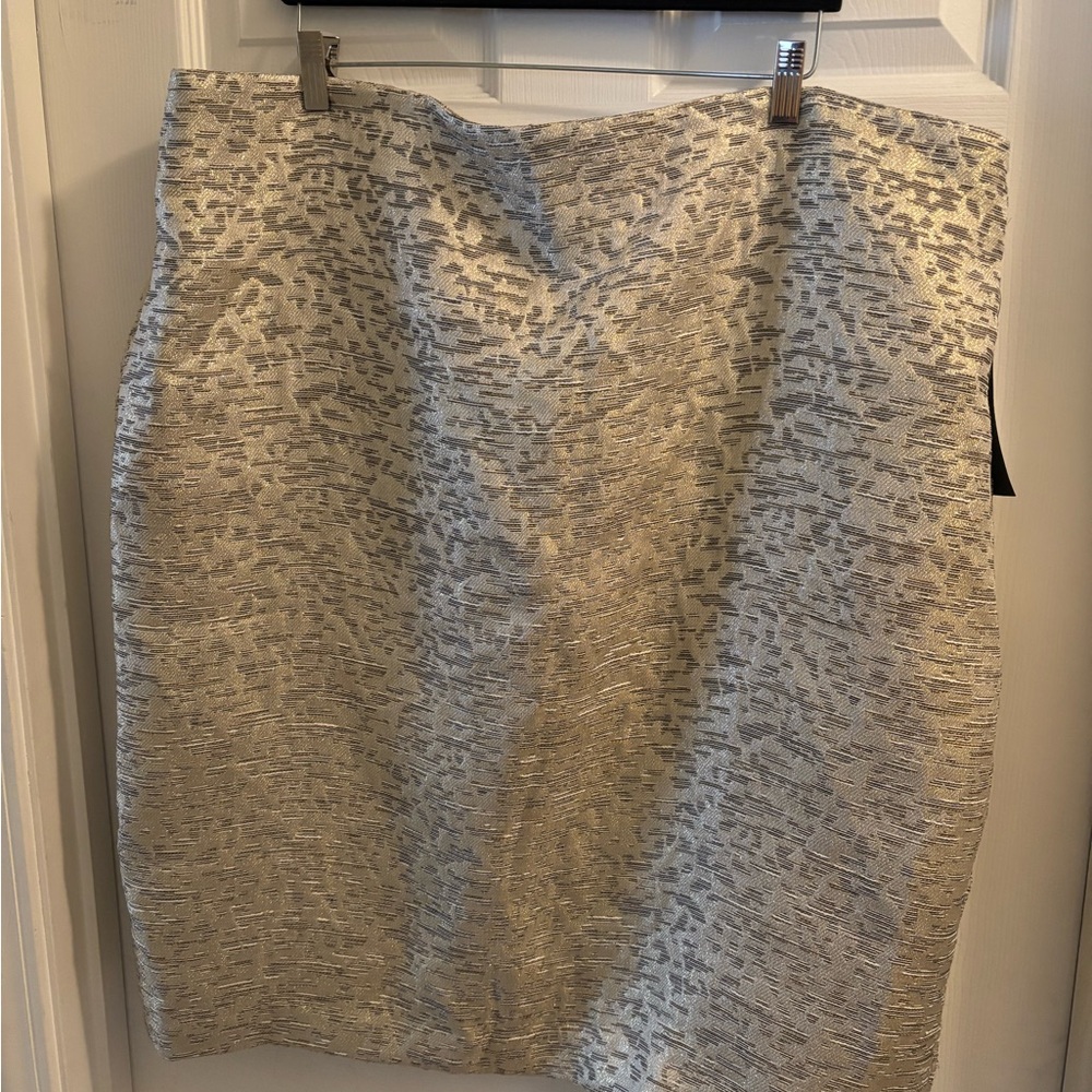 Elegant Silver Textured Skirt